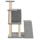Kattenmeubel met sisal krabpalen 97 cm lichtgrijs – Image 5