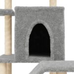 Kattenmeubel met sisal krabpalen 97 cm lichtgrijs – Image 7