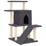Kattenmeubel met sisal krabpalen 97 cm donkergrijs - Image 2
