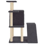 Kattenmeubel met sisal krabpalen 97 cm donkergrijs - Image 5