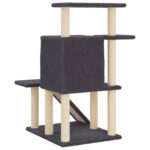 Kattenmeubel met sisal krabpalen 97 cm donkergrijs - Image 6