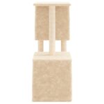 Kattenmeubel met sisal krabpalen 86 cm crèmekleurig - Afbeelding 5