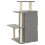 Kattenmeubel met sisal krabpalen 97 cm lichtgrijs - Image 6