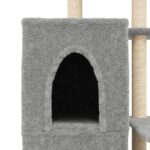 Kattenmeubel met sisal krabpalen 97 cm lichtgrijs - Image 7