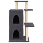 Kattenmeubel met sisal krabpalen 97 cm donkergrijs – Image 4