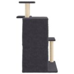 Kattenmeubel met sisal krabpalen 97 cm donkergrijs – Image 5