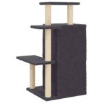 Kattenmeubel met sisal krabpalen 97 cm donkergrijs – Image 6