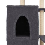 Kattenmeubel met sisal krabpalen 97 cm donkergrijs – Image 7