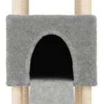 Kattenmeubel met sisal krabpalen 153 cm lichtgrijs - Afbeelding 7