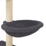 Kattenmeubel met sisal krabpalen 117 cm donkergrijs - Image 8