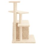 Kattenmeubel met sisal krabpalen 83,5 cm crèmekleurig - Afbeelding 5