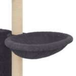 Kattenmeubel met sisal krabpalen 131 cm donkergrijs – Image 7
