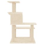 Kattenmeubel met sisal krabpalen 82,5 cm crèmekleurig - Afbeelding 4