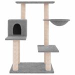 Kattenmeubel met sisal krabpalen 82,5 cm lichtgrijs - Afbeelding 3