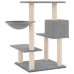 Kattenmeubel met sisal krabpalen 82,5 cm lichtgrijs - Afbeelding 5