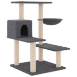Kattenmeubel met sisal krabpalen 82,5 cm donkergrijs - Afbeelding 2