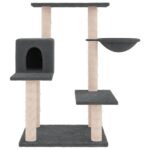 Kattenmeubel met sisal krabpalen 82,5 cm donkergrijs - Afbeelding 3