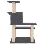 Kattenmeubel met sisal krabpalen 82,5 cm donkergrijs - Afbeelding 4