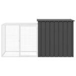 Konijnenhok 200x91x100 cm gegalvaniseerd staal antracietkleurig – Image 5