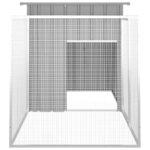 Konijnenhok 200x91x100 cm gegalvaniseerd staal grijs - Image 4