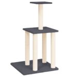 Kattenmeubel met sisal krabpalen 85,5 cm donkergrijs - Afbeelding 2
