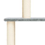 Kattenmeubel met sisal krabpalen 183 cm lichtgrijs - Afbeelding 5