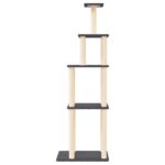 Kattenmeubel met sisal krabpalen 183 cm donkergrijs – Image 3