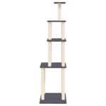 Kattenmeubel met sisal krabpalen 183 cm donkergrijs – Image 4