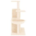 Kattenmeubel met sisal krabpalen 83 cm crèmekleurig – Image 4