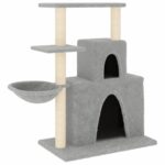 Kattenmeubel met sisal krabpalen 83 cm lichtgrijs - Afbeelding 2
