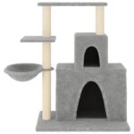 Kattenmeubel met sisal krabpalen 83 cm lichtgrijs - Afbeelding 3