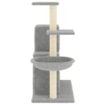 Kattenmeubel met sisal krabpalen 83 cm lichtgrijs - Afbeelding 4