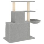 Kattenmeubel met sisal krabpalen 83 cm lichtgrijs - Afbeelding 5