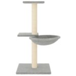 Kattenmeubel met sisal krabpalen 72 cm lichtgrijs - Afbeelding 3