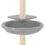 Kattenmeubel met sisal krabpalen 72 cm lichtgrijs - Afbeelding 6