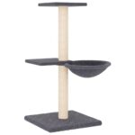 Kattenmeubel met sisal krabpalen 72 cm donkergrijs – Image 2