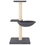 Kattenmeubel met sisal krabpalen 72 cm donkergrijs – Image 3