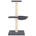 Kattenmeubel met sisal krabpalen 72 cm donkergrijs – Image 4