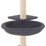 Kattenmeubel met sisal krabpalen 72 cm donkergrijs – Image 6