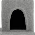 Kattenmeubel met sisal krabpalen 154 cm lichtgrijs - Image 6