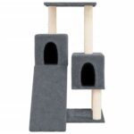 Kattenmeubel met sisal krabpalen 82 cm donkergrijs - Image 3