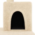 Kattenmeubel met sisal krabpalen 123 cm crèmekleurig - Image 6