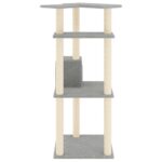 Kattenmeubel met sisal krabpalen 123 cm lichtgrijs – Image 4