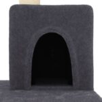 Kattenmeubel met sisal krabpalen 123 cm donkergrijs – Image 6