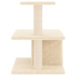 Kattenmeubel met sisal krabpalen 48 cm crèmekleurig – Image 4