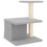 Kattenmeubel met sisal krabpalen 48 cm lichtgrijs – Image 5