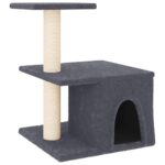 Kattenmeubel met sisal krabpalen 48 cm donkergrijs – Image 2