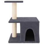 Kattenmeubel met sisal krabpalen 48 cm donkergrijs – Image 3