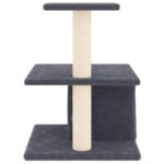 Kattenmeubel met sisal krabpalen 48 cm donkergrijs – Image 4