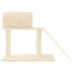 Kattenmeubel met tunnel en ladder 55,5 cm crèmekleurig - Image 3